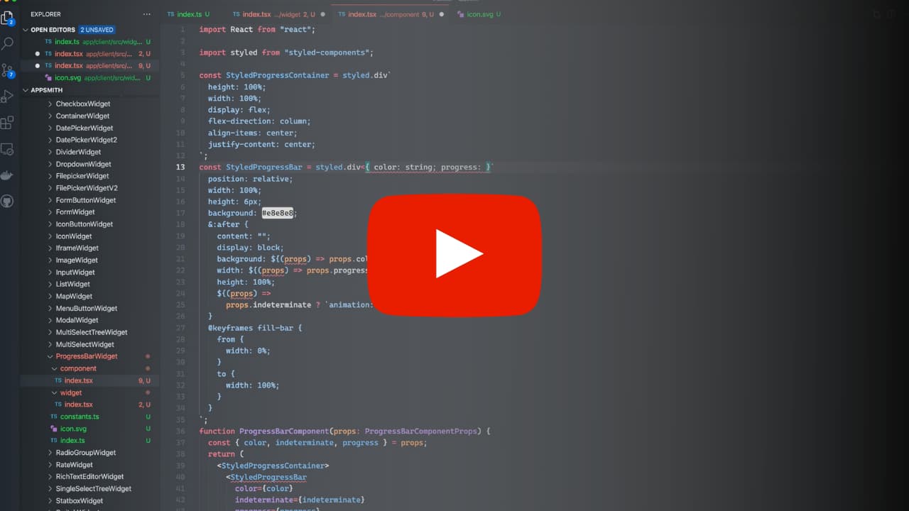 React Component to Appsmith Widget