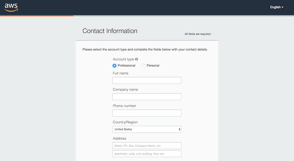 Aws Register Page